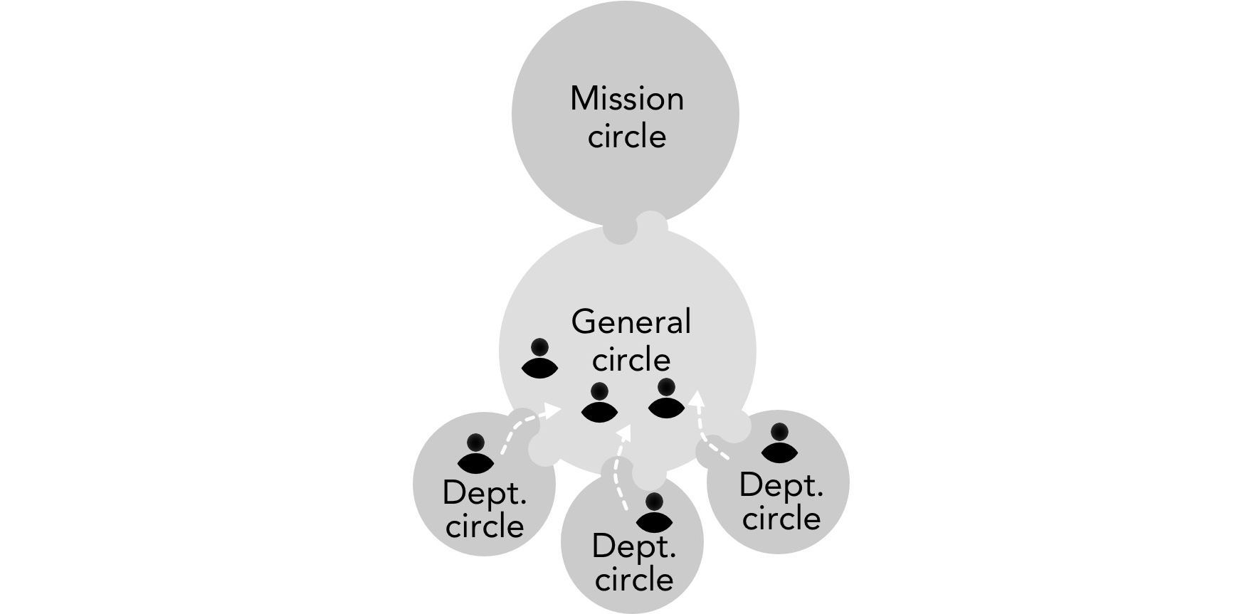 Early life cycle of a young organization starting from a mission circle