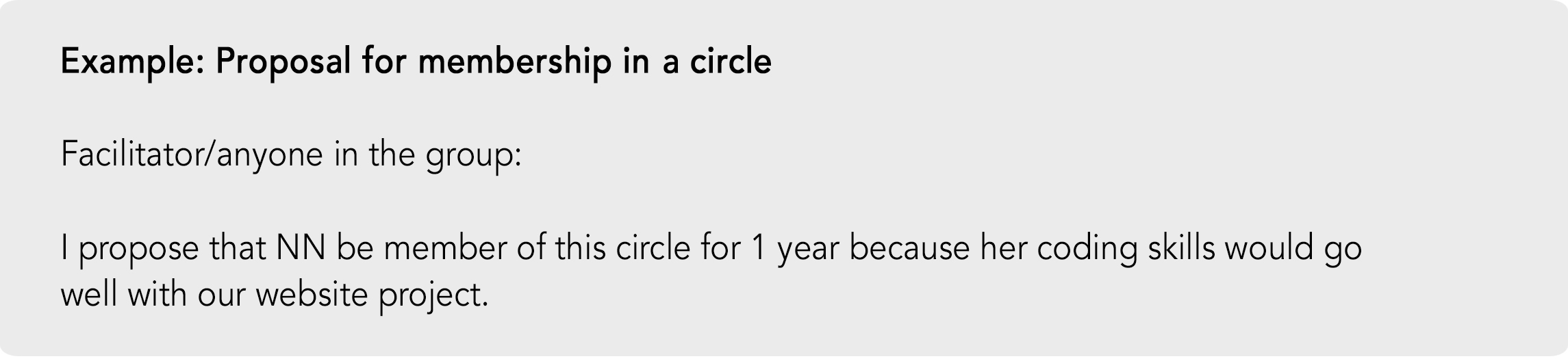 Accepting a new member into the circle