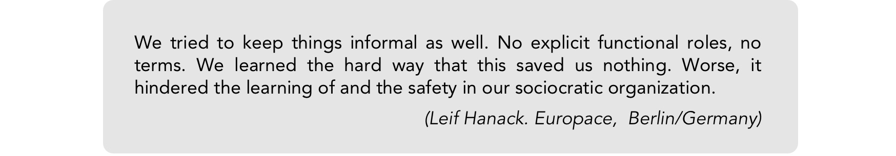 What practitioners say