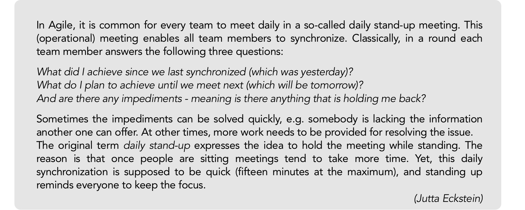 From agile practice