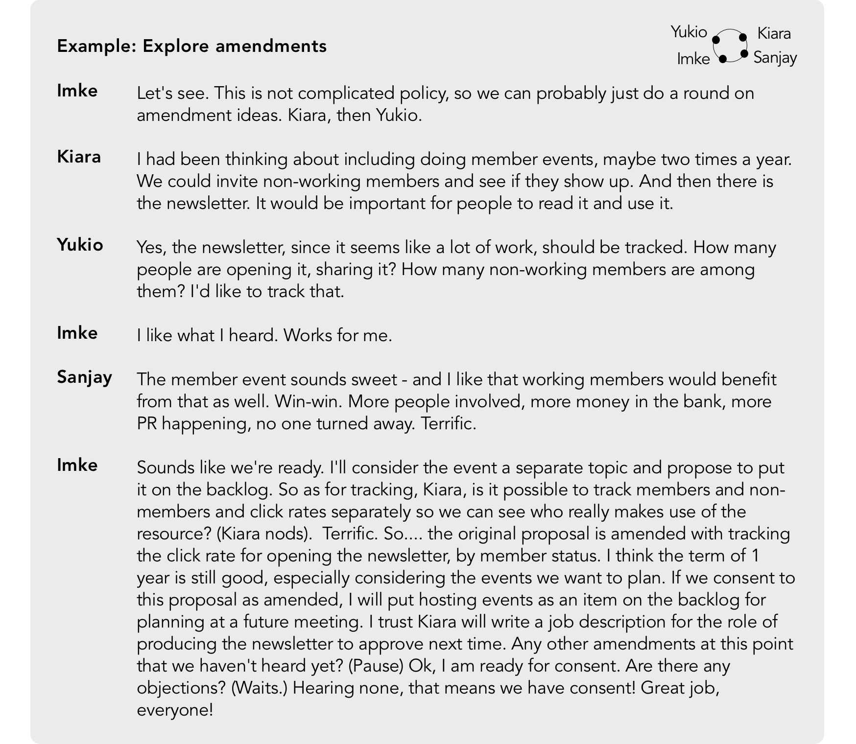 Finding amendments for addressing an objection