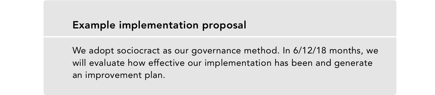 Example implementation proposal.