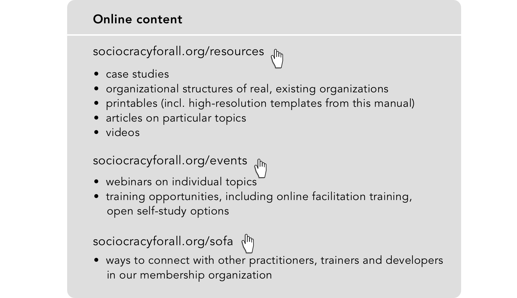 Sociocracy For All’s online content